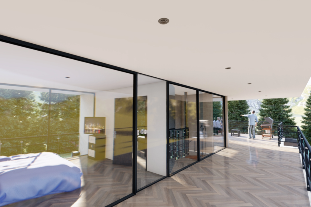 Diseño de interiores en [Ciudad/País]: Casa Sauces Blue muestra la fusión de tendencias globales con materiales locales. Un ejemplo de cómo adaptar el estilo moderno al contexto cultural y climático de la región
